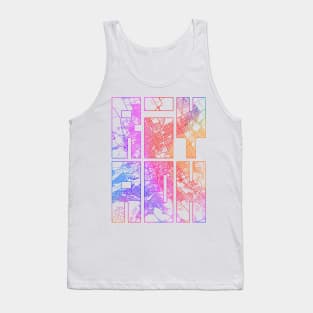 Riyadh, Saudi Arabia City Map Typography - Colorful Tank Top